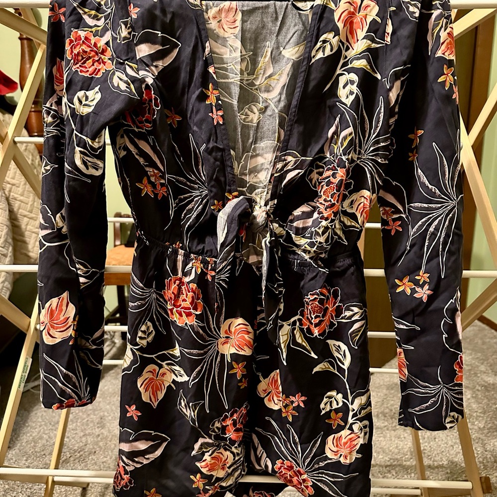 Roxy Blue Floral Romper